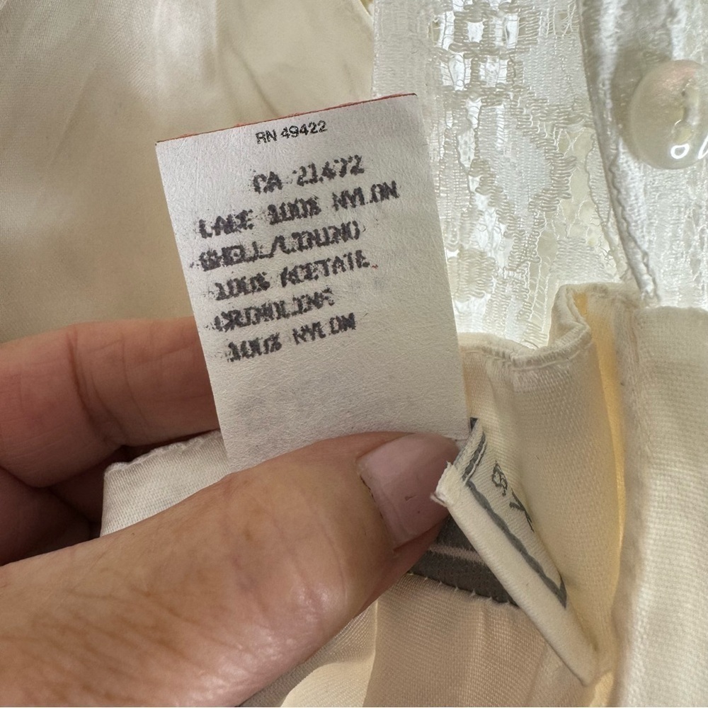 Scott McClintock 80s Victorian Lace Satin Dress Sz 8 - Picture 11 of 15